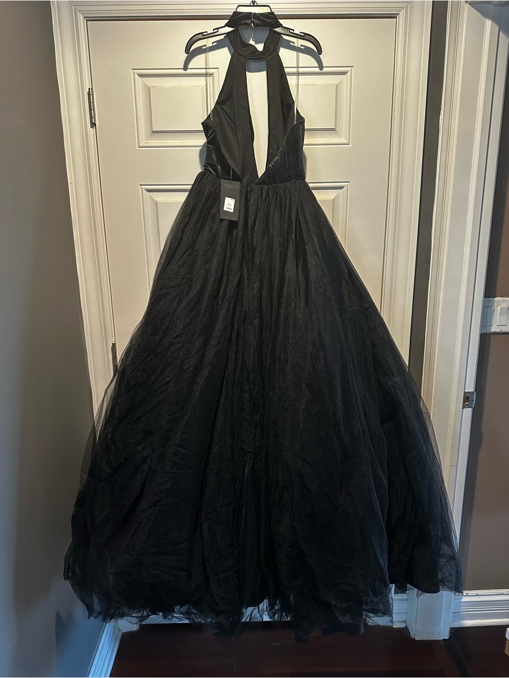 Fashion Nova Black Tulle Gown - Picture 2 of 4